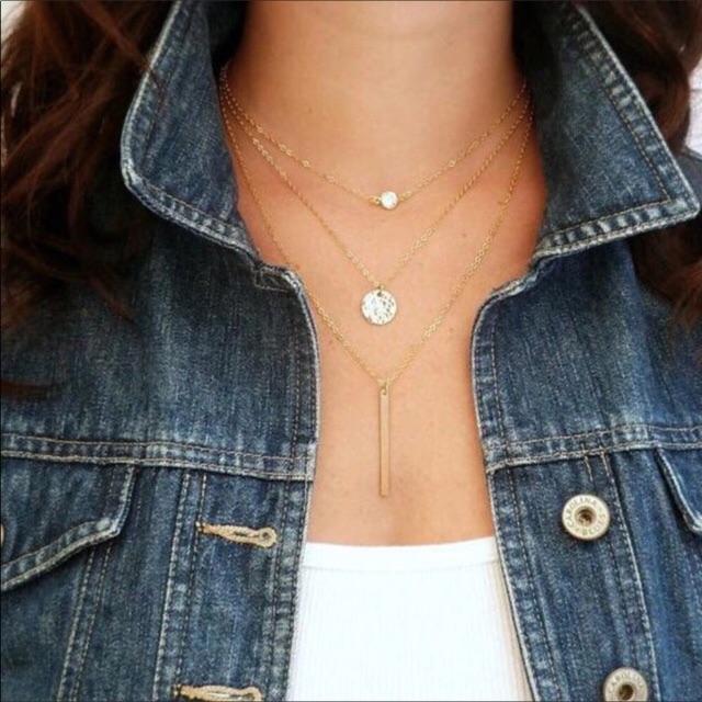3/$30 Sexy Boho Multilayer Gold Choker Necklace
